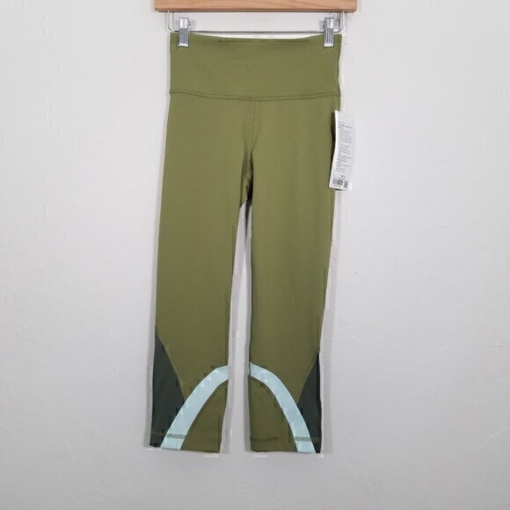 NWT Lululemon Throwback Inspire High Rise Crop Leggings BRZG Size 4 - Picture 1 of 4